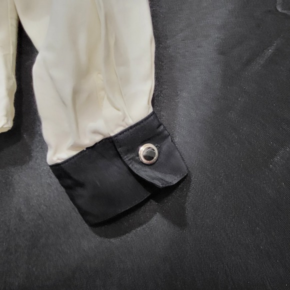 Roper Womens Western Shirt Red Suede Yoke Pearl Snaps Ivory Long Sleeve Medium - Picture 8 of 12